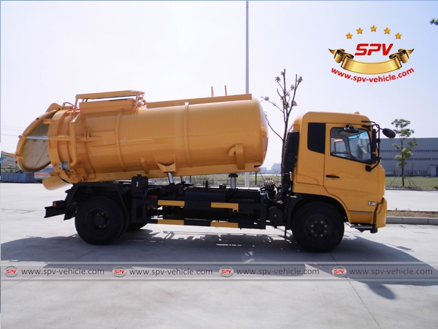 8,000 Litres Sewage Vacuum Suction Truck-side view 8,000 Litres Sewage Vacuum Suction Truck-side view